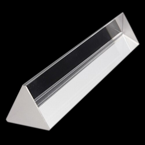 15cmx3cm Rainbow Optical Glass Triple Triangular Prism Physics Teaching Light Spectrum with Box