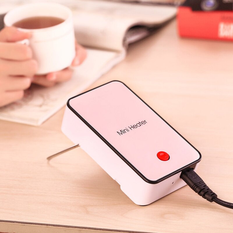 Mini Warme Lucht Elektrische Kachel Draagbare Desktop Warm Fan Fire-bescherming Materialen Handheld Elektrische Verwarming Apparaat Office Home