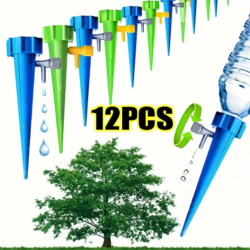 Automatisches Tropfbewässerungssystem, selbstbewässernd, verstellbar, für Blumen, Pflanzen, Gewächshaus, Garten, automatisches Wassertropfergerät