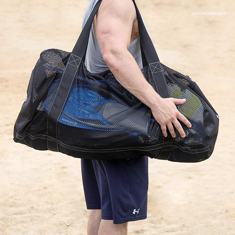 Borsa a rete portatile per attrezzatura da sub con cravatta a pantofola borsa da immersione a rete grande capacità calda