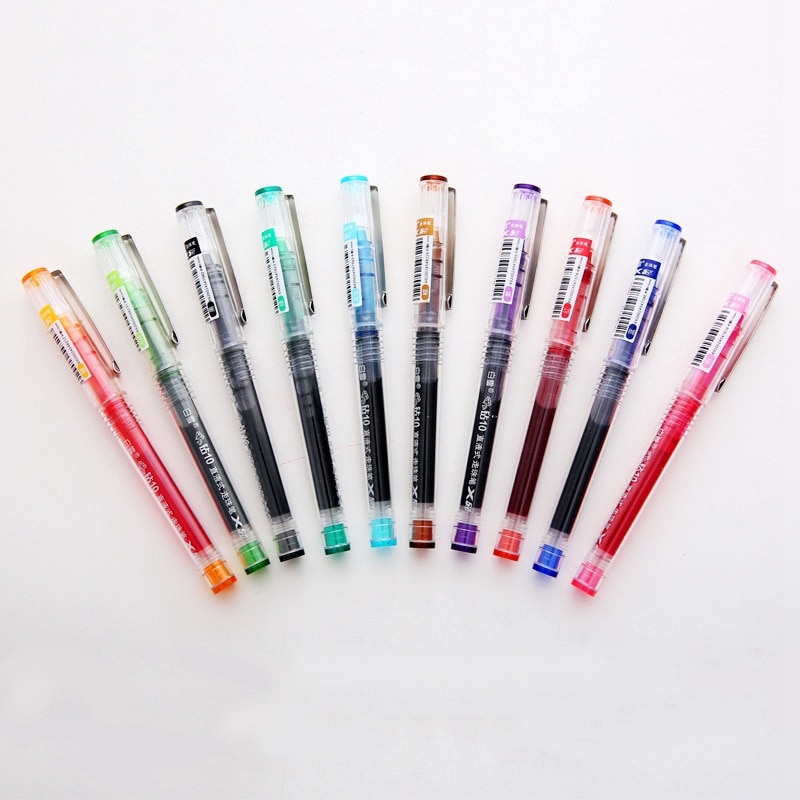 1 Pcs Gerade Flüssigkeit Nadel Typ Farbe Stift Wasser Gel Stifte Kunststoff Kugelschreiber Schule Schreibwaren