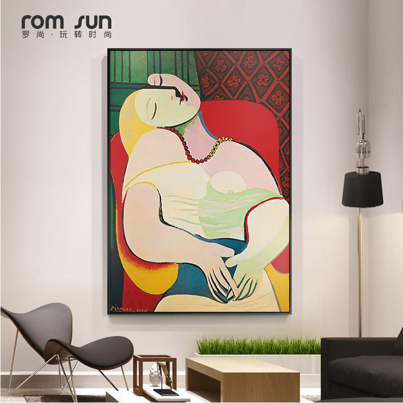 Picasso rêve femme abstraite toile peinture Art mur photos pour salon décor à la maison affiches et impressions HD Style nordique