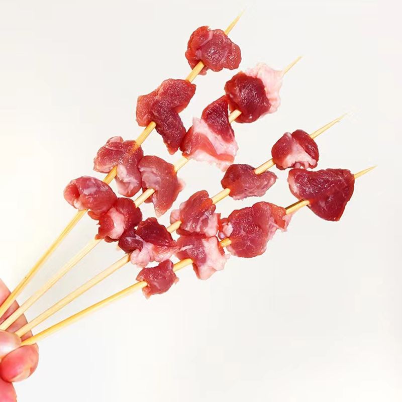 100pcs Bamboo Skewer Sticks Sturdy Disposable Barbecue Fruit Sticks Barbecue Party Buffet Food BBQ Tools Accessorie