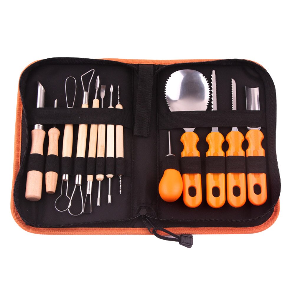 5/14Pcs Pumpkin Carving Tool Kit Easily Carve Sculpt Halloween Tools Supplies AUG889
