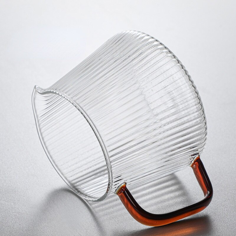 Vertical Pattern Glass Cafeteira Drip Coffee Maker Factory Stock Glass Sharing Pot V60 Set Supporting Coffee Tools