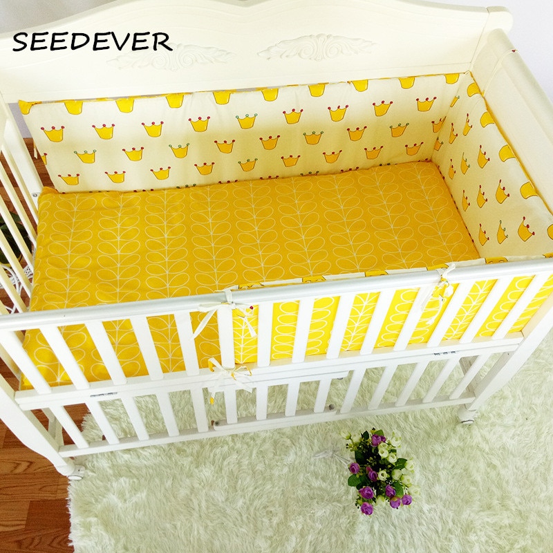 1 Pc Baby Bed Bumpers 230*30 Cm Katoen Gedrukt Baby Crib Beddengoed Bed Rond Beschermen Baby Hoofd Van crash Baby Cot Bumper