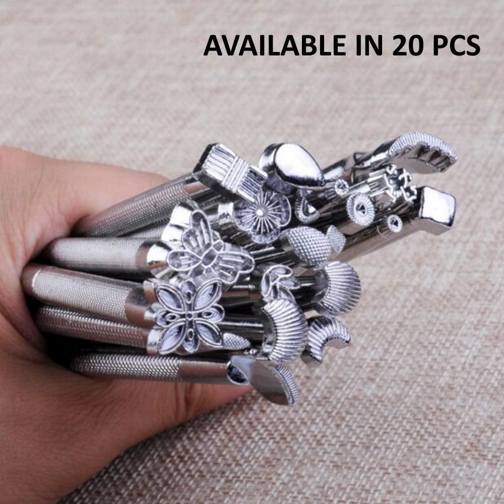 Leather Stamp Tool Kit Leather Printing Tool Alloy Carving Hand Making Craft Punch Stamp Sculpture Printed DIY Leather Working