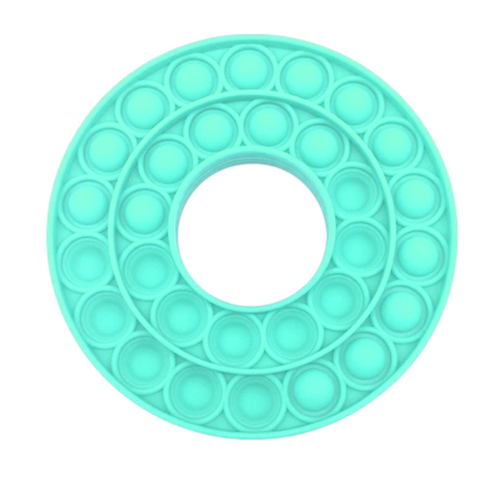 Relieve Pressure Bubble Sensory Toy Desktop Educational Fidget Silicone Toy: Cyan Blue