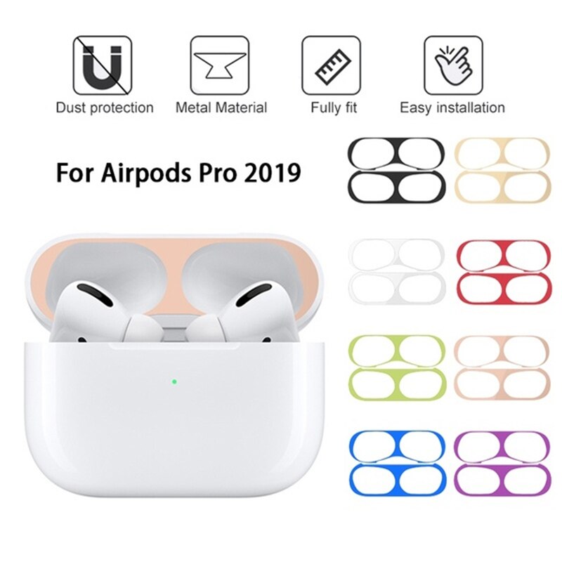 Dust Proof Guard for Apple Airpods Pro Bluetooth Earphone Metal for Airpodspro Air Pods Wireless Headphone Charging Box Earbuds