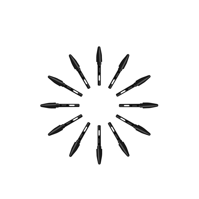 Plumilla negra estándar para HUION UGEE Funtuos Gaomon VIKOO LIJING tabletas Pen (P68/P80), 20 unids/lote