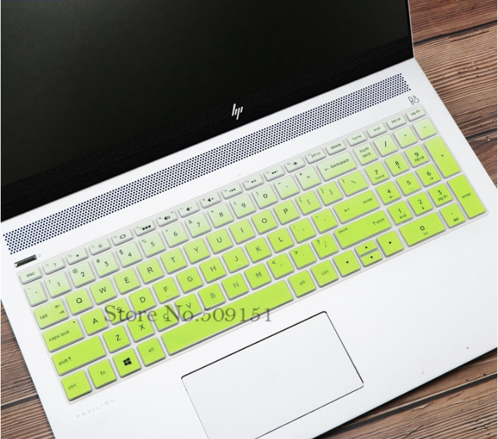 15.6 &quot; hp pavilion  x360 15- br pavilion 15-cc 15-ch 15-cd 15-cb 15-bs 17-bs 17m- ae silikoninen kannettavan tietokoneen näppäimistön suojakuori: Asteittain vihreä