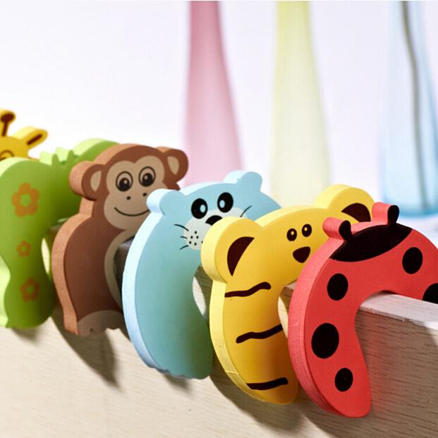 2Pcs Kids Baby Cartoon Animal Jammers Stop Edge & Corner for Children Guards Door Stopper Holder lock Safety Finger Protector