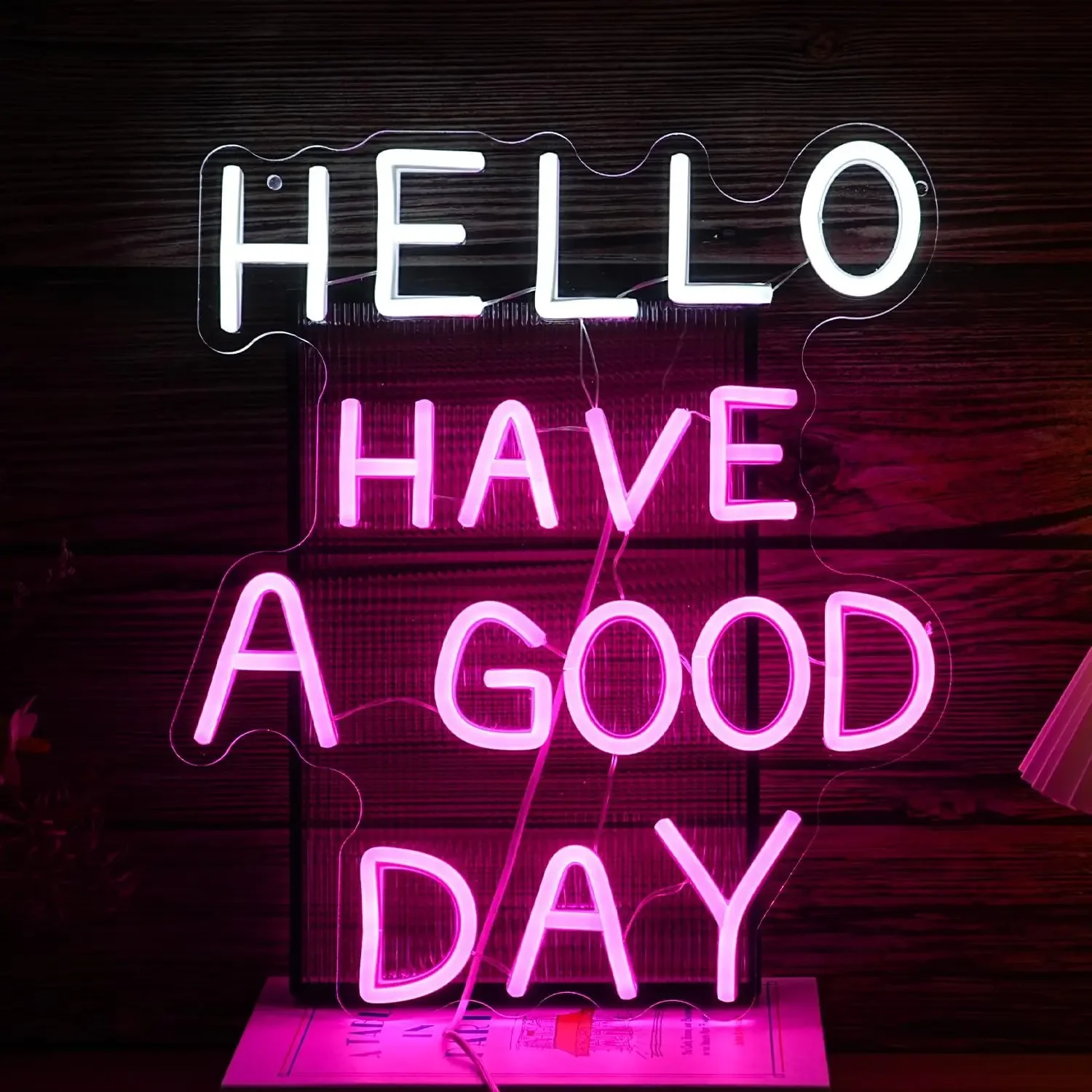 Today Is A Good Day Neon Sign - Encouraging Motivational Decor for Home, Office, or , Bright LED Light for Mood Boosting: WHITE