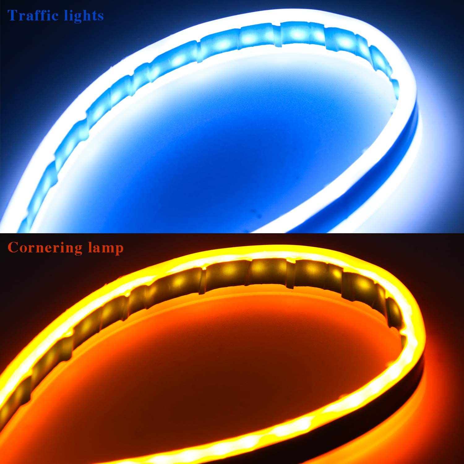 Voiture LED DRL Bande 30CM 45CM 60CM Clignotant Tube Souple Souple Guide Lampe Voitures Feux 12V feux de Brouillard