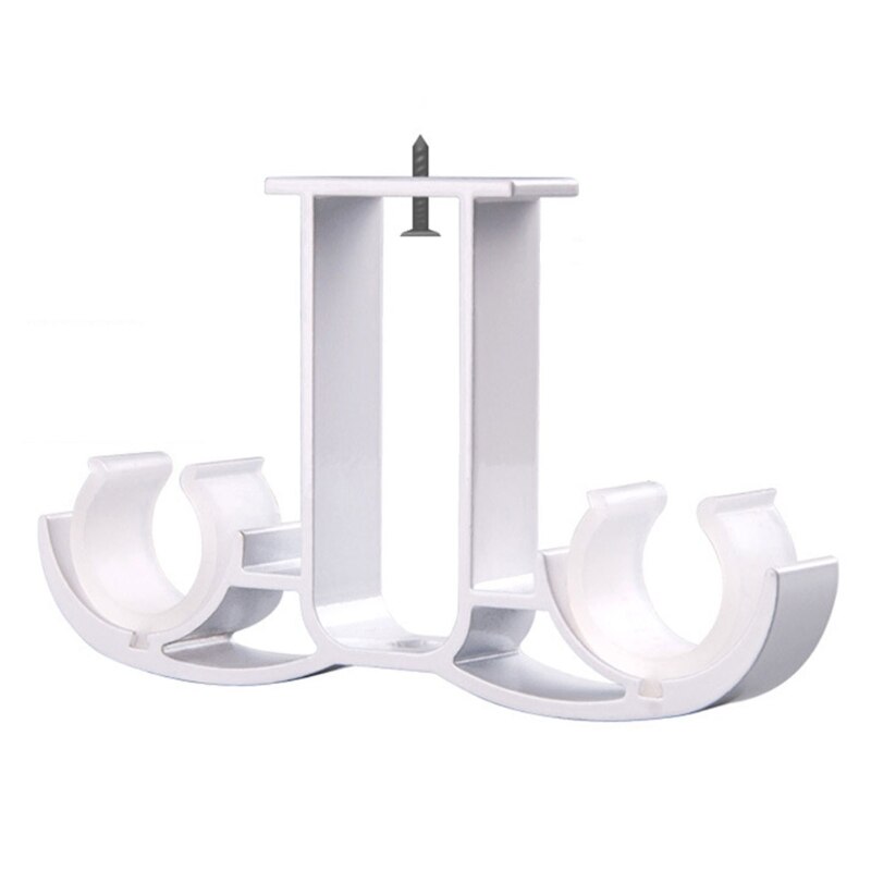 Supports à Double tringle à rideau, 1 pièce, support de quincaillerie de fenêtre, décoration de la maison, montage latéral, facile à installer: W1