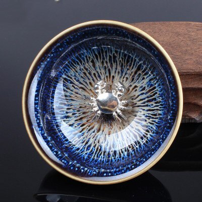 1 st Chinese Porselein China Jingdezhen Porselein Kom 45 ml 925 Pure Fine Silver Lotus Master Dragon Theekopje Thee Set giftPackage: G