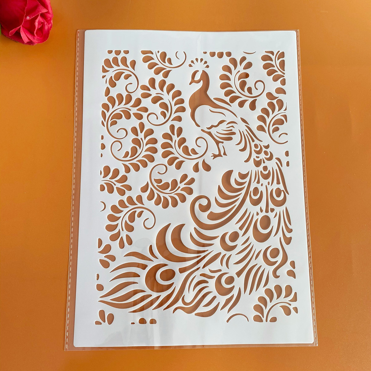 Stencil for Wall Painting Scrapbooking Stamp Album Decorative Embossing Craft Paper DIY Animal peacock Stencils A4 size