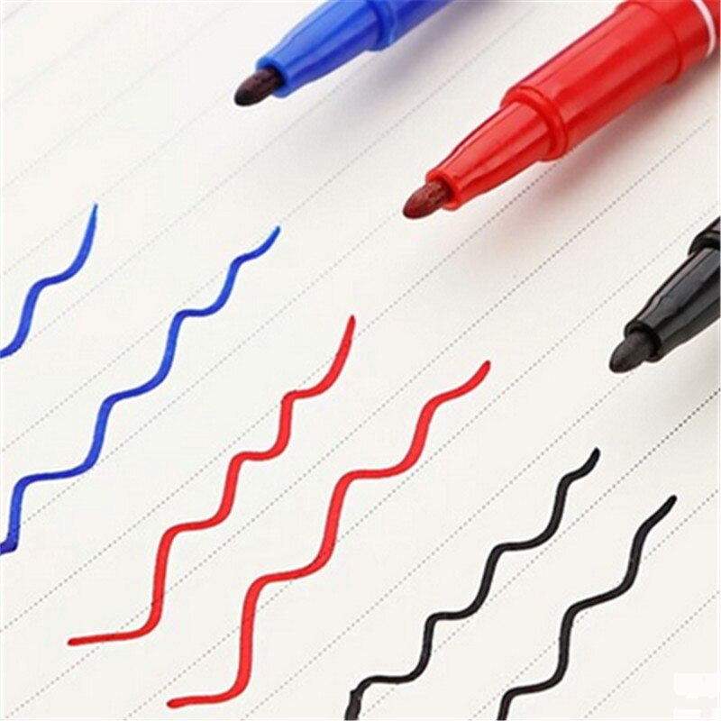 Rotulador permanente de tinta resistente al agua, Punta doble de 0,5/1,0mm, suministros de oficina y escuela para estudiantes, bolígrafo de pintura artística