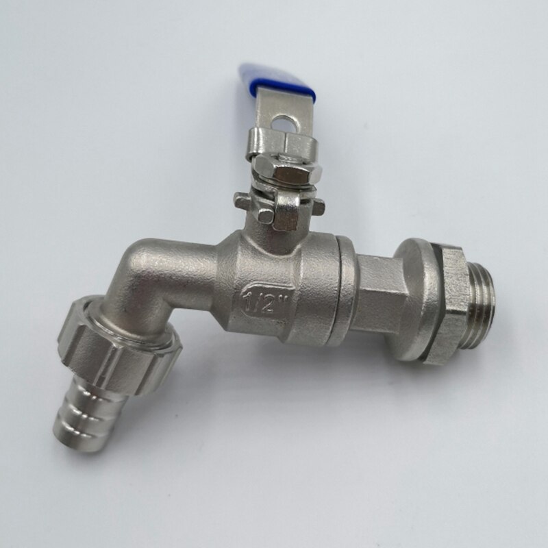 Stainless Steel Hose 1/2 Inch Faucet Tap Ball Valve Weldless Bulkhead Npt Barb Bar Kitchen Accessories Homebrew Tool