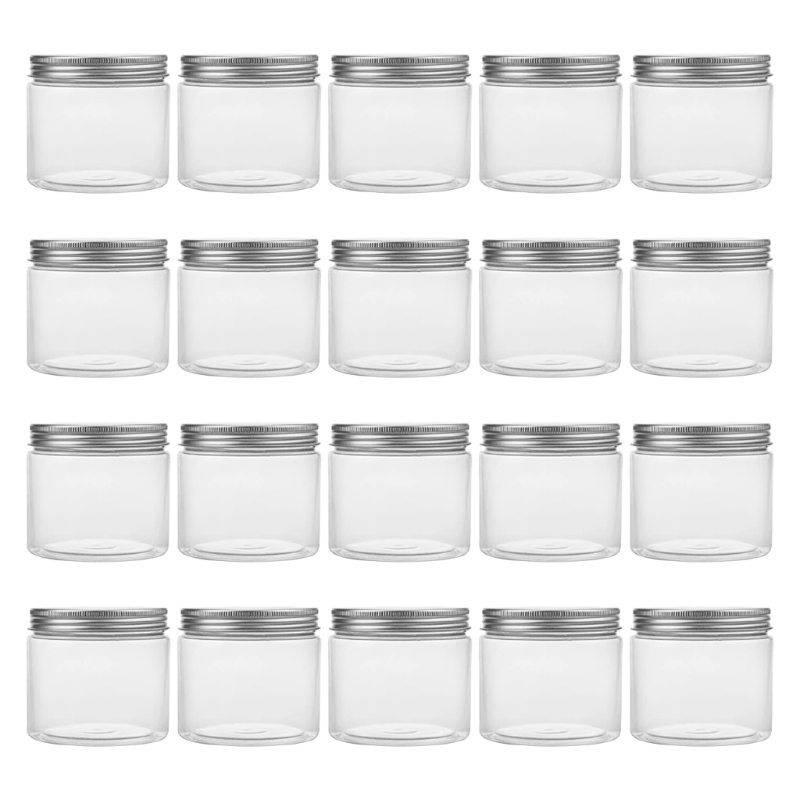 Plastic Travel Bottles Set with Leak Proof Lid Portable Squeezable Refillable Divide Storage Bottles Toiletries Containers Jar