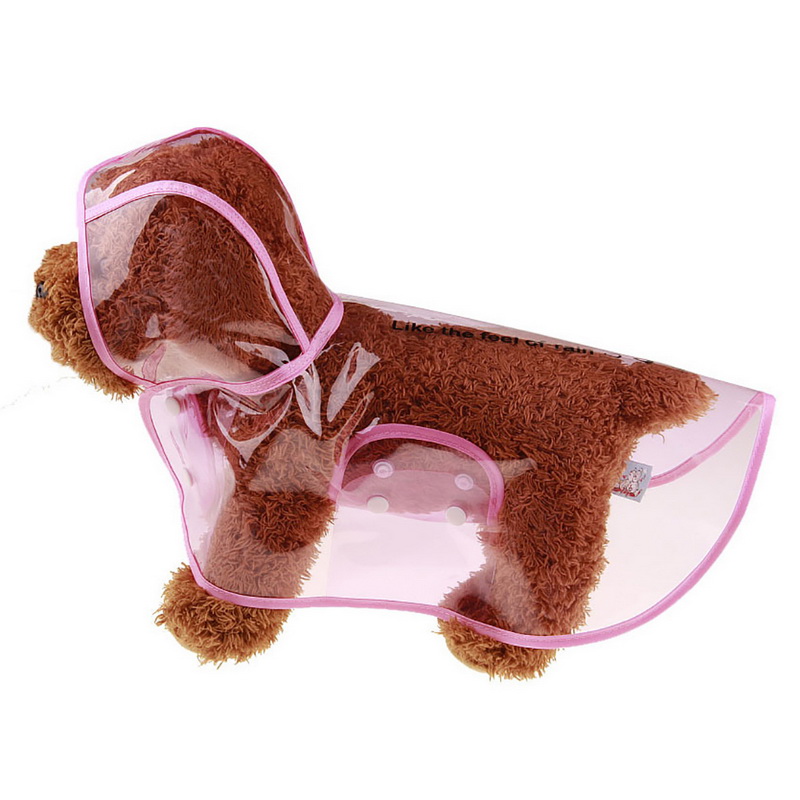 Imperméable chien imperméable vêtements pour animaux de compagnie imperméable Transparent vêtements légers imperméable pour petit chien imperméable avec capuche