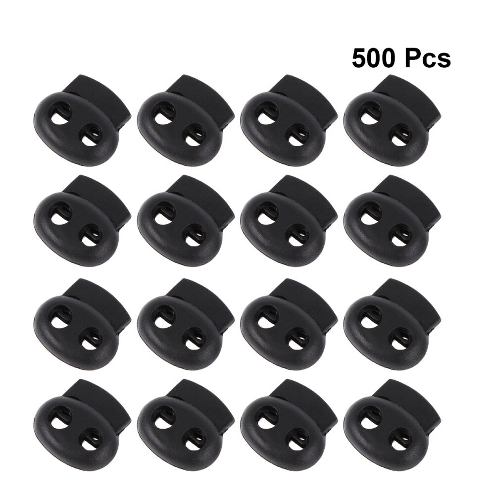 500 Pcs Stopper Nylon Plastic Te Installeren Universele Dubbele Hole Stopper Pakket Cord Lock Voor Paracord Producten Broek