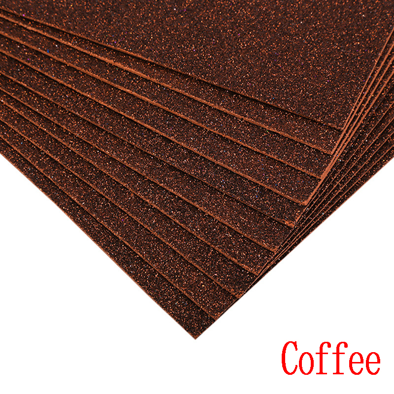 5sheets Glitter Foam Paper Sparkles Paper for Children's Craft Activities DIY Cutters Flash Handcraft Foam Paper Without Glue: Coffee