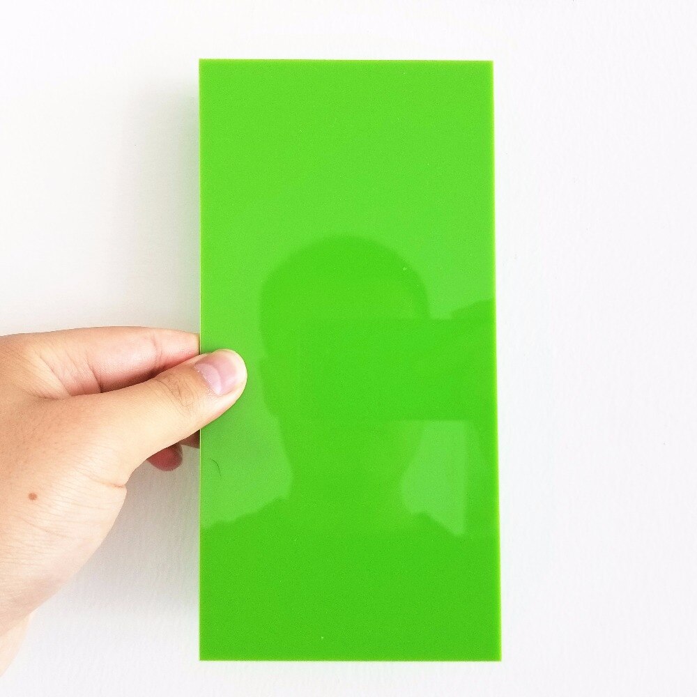J582 9 farver 10*20*0.23cm farverige opacitas akrylplade perspex ark plastplade diy model rusland: Grøn