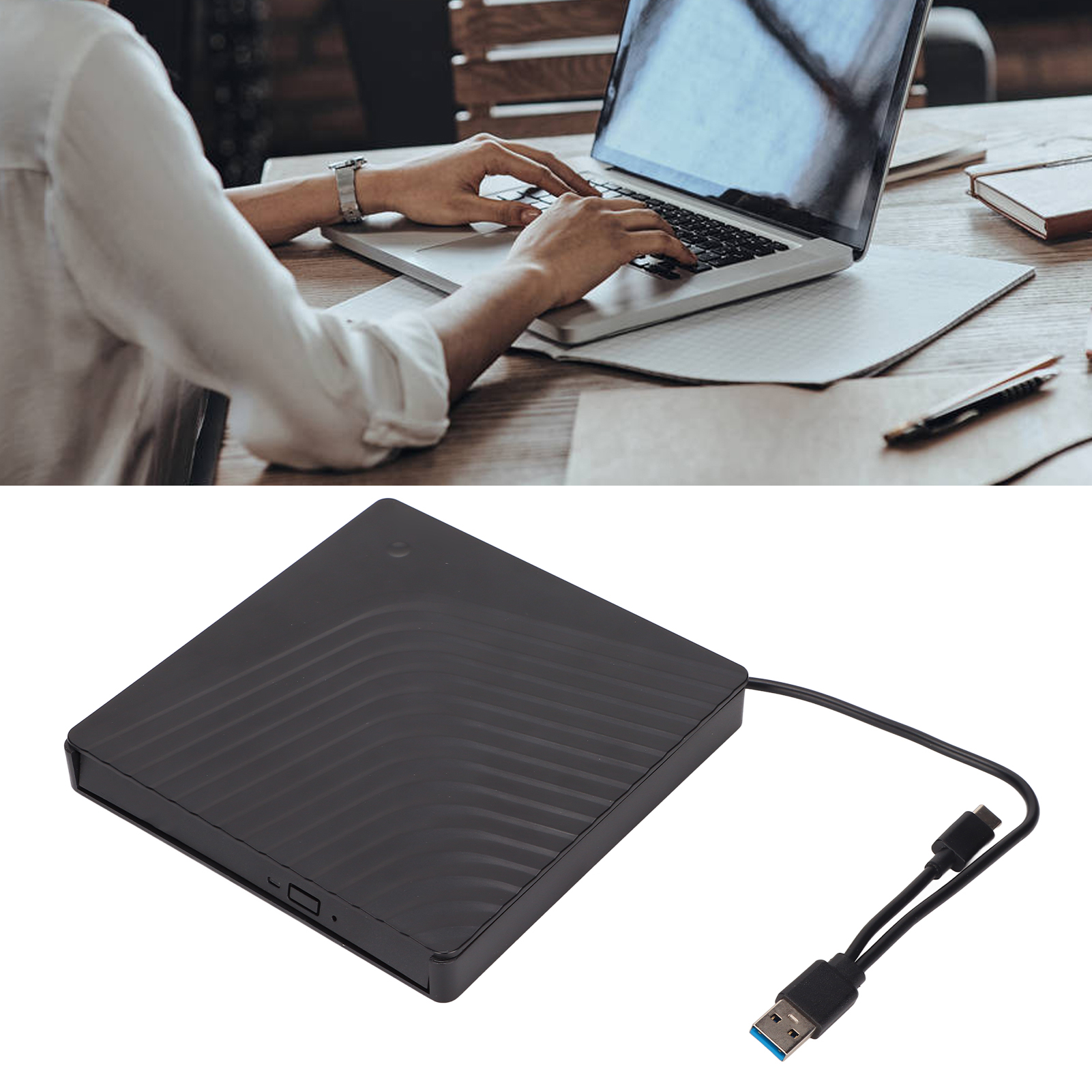 Laptop-Gehäuse für optisches Laufwerk, gute Kompatibilität, 5 Gbit/s, USB 3.0/USB 2.0, externes DVD-Laufwerk für 12,7 mm/9,5 mm SATA-DVD-RW-Laufwerk