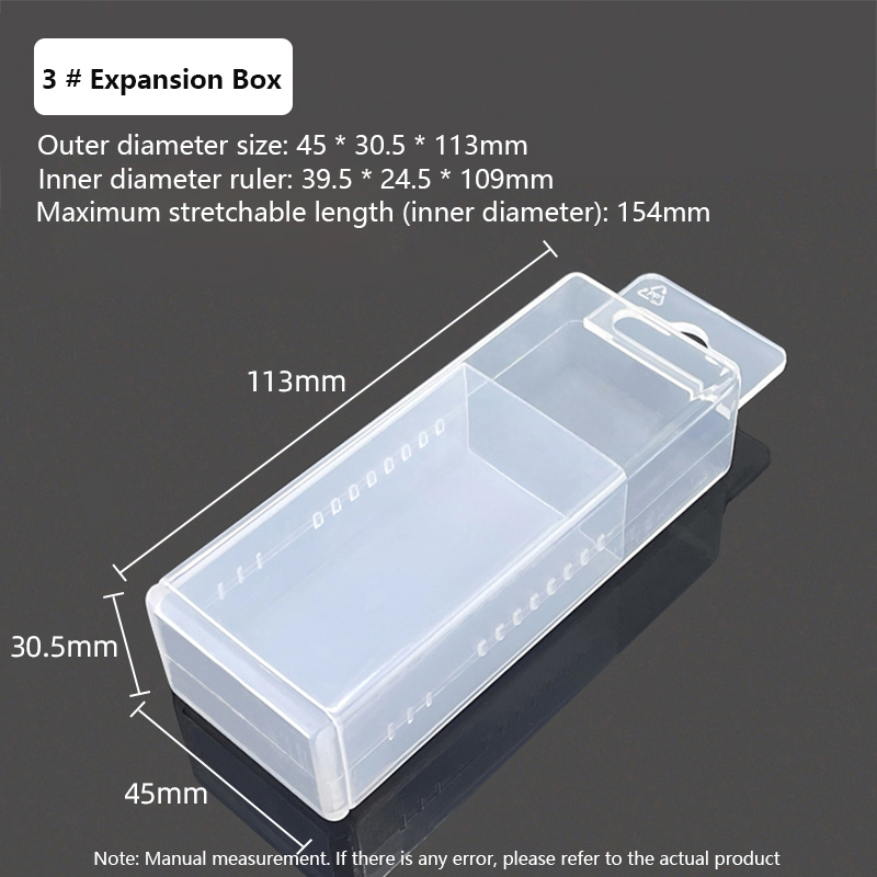 Rectangular Telescopic Box Tool Parts Storage Drill Milling Cutter Box Twist Drill Boxes Tap Accessories Tool Plastic Packaging: Silver