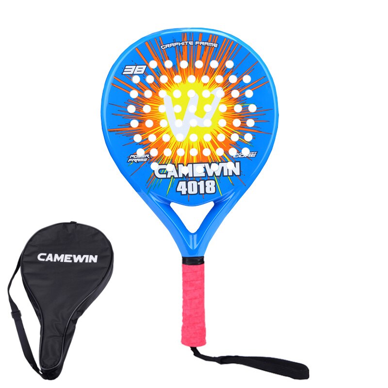 Carbon Fiber Padel Tennis Racket Mannen Vrouwen Sport Zacht Gezicht Tennis Paddle Racket Met Beschermende Tas Cover: R03