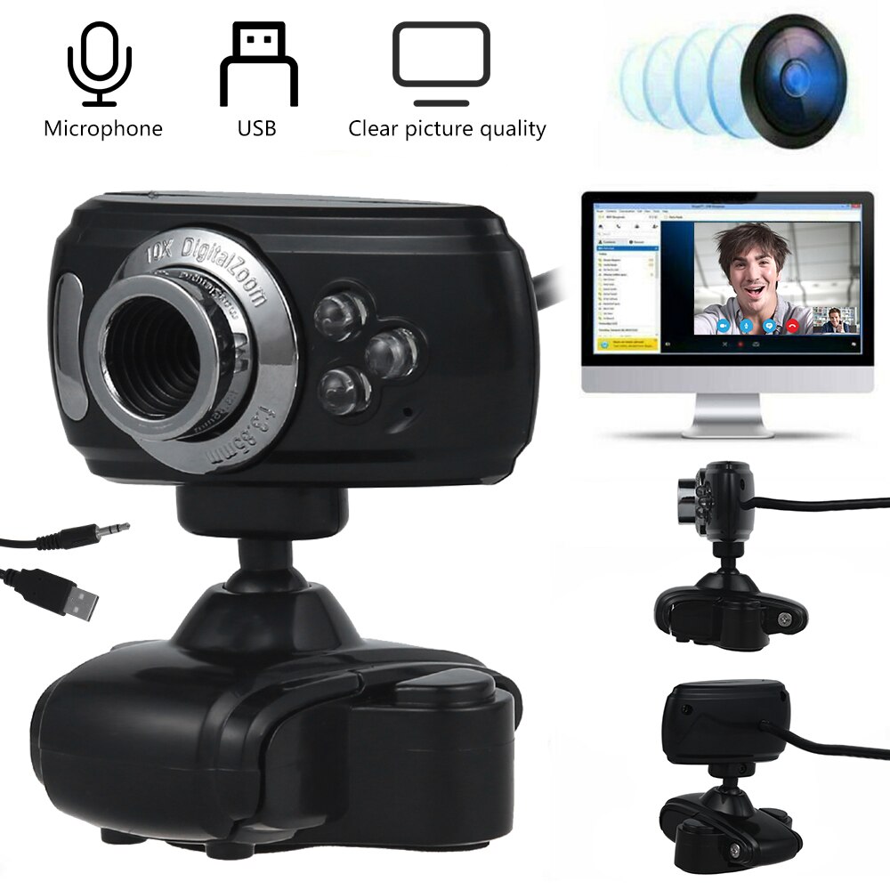 Webcam 1080P Full Hd Mini Usb Webcam Camera Webcam Met Microfoon Voor Computer Pc Laptop Desktop Skype conferencing