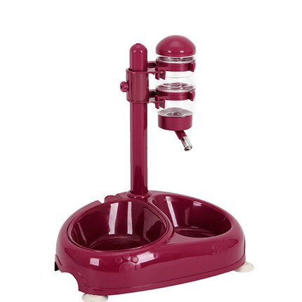 Hoopet advanced pet dog drinkbak, draaibaar en opklapbaar, kattenvoerbak, gemakkelijk schoon, wit, rood: Zwart