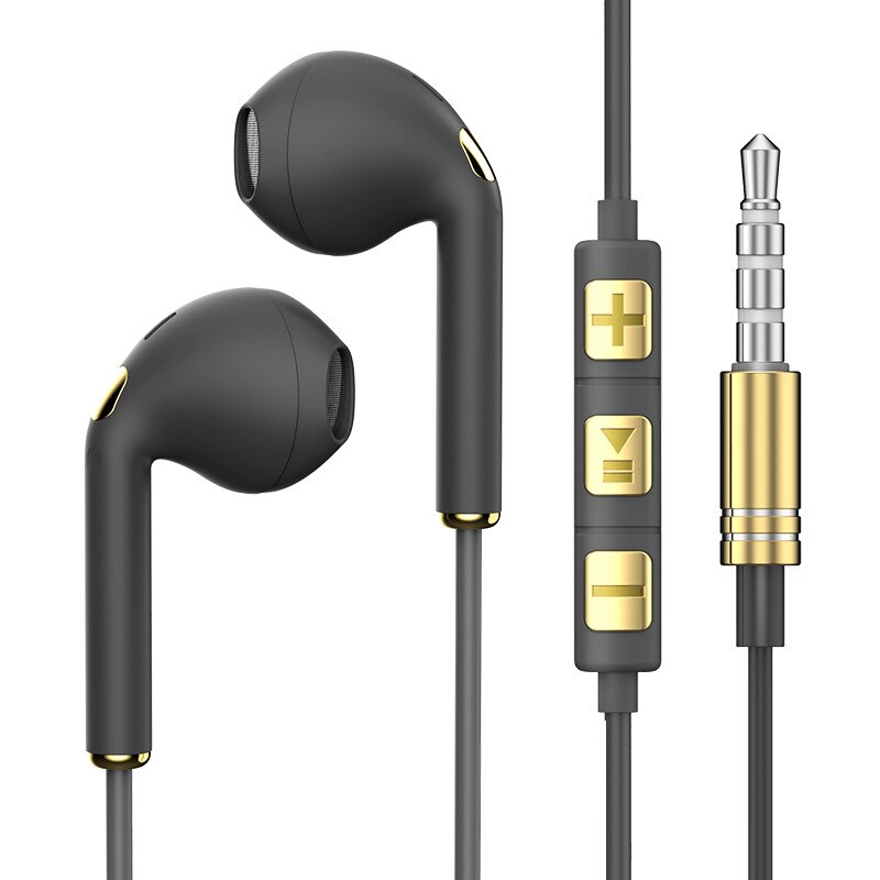 Eardeco Bedrade Mobiele Hoofdtelefoon Bass In Ear Hoofdtelefoon Met Microfoon Muziek Oortelefoon Oordopjes Stereo Sport Oortelefoon Headset Voor Telefoon: gold-classical