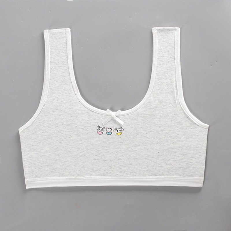 Giovani Ragazze Reggiseno di Formazione Pubertà Adolescente Biancheria Intima Per Bambini di Sport Morbido Corsa E Jogging Cotone Teenager Magliette E Camicette di Stampa Per Il Imbottito Canotta