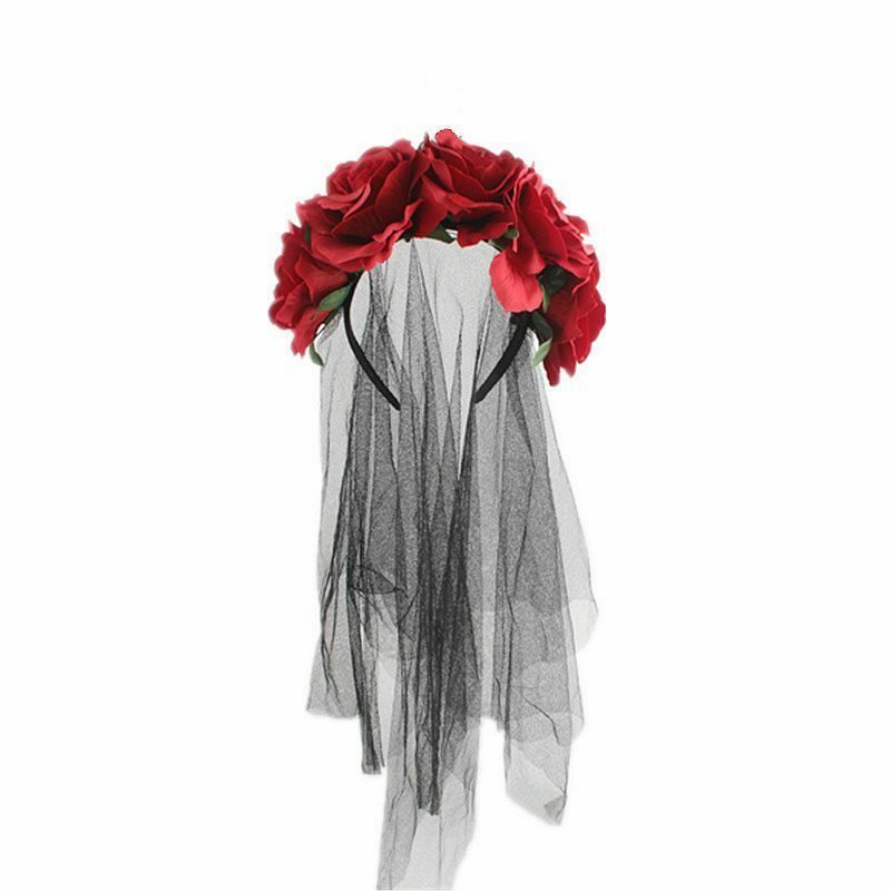 Rose Accessoires Dans Meisjes Halloween Dag Hoofddeksel Dode Bloem Kroon Festival Hoofdband Party Mexicaanse Dragen Vrouwelijke