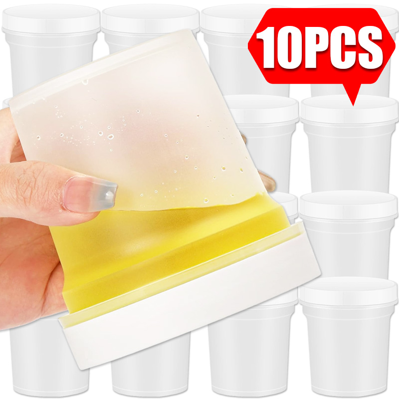 Food Storage Containers with Lid Pudding Ice Cream Yogurt Cup Dessert Preservation Sealed Packaging Box Home Kitchen Organizer