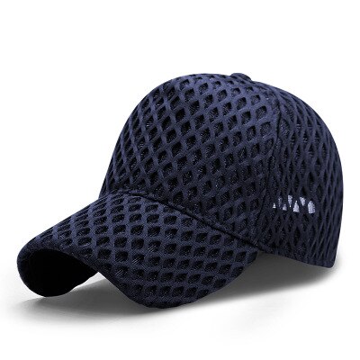 Grande taille casquette de baseball pour homme adulte été maille hip hop chapeau grande tête hommes grande taille plaine casquettes de relance M 56-60cm L 60-62cm: Bleu profond / 60 to 62cm