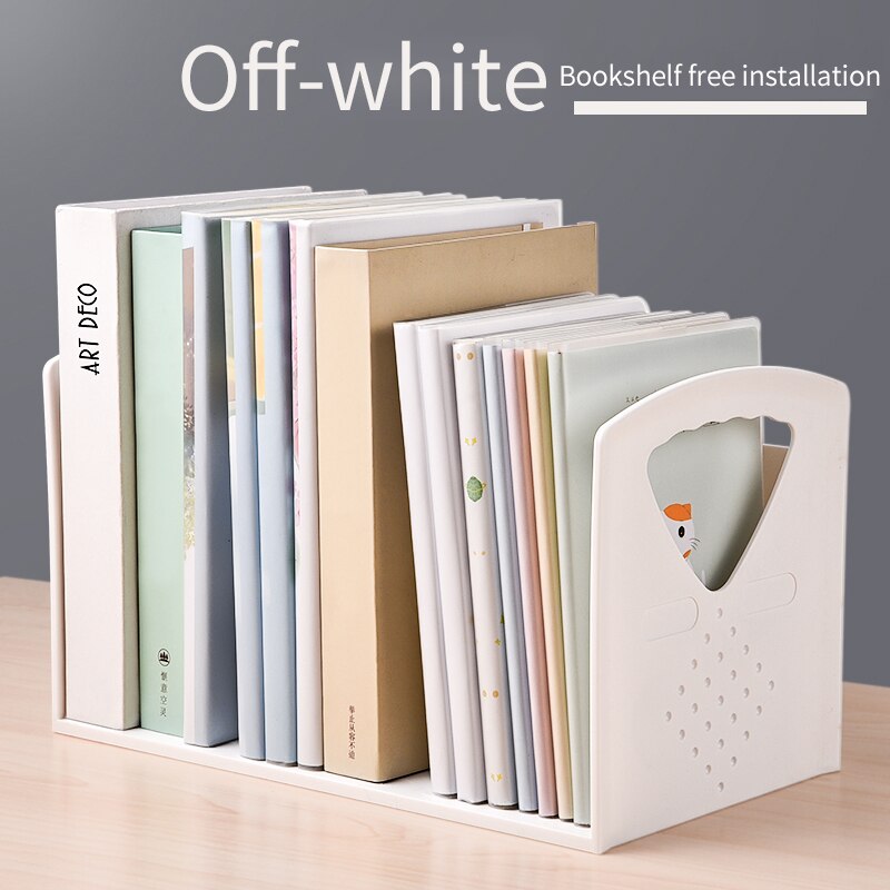 drawer book storage box student file organizer dormitory desktop debris rack book holder bookends office accessories: Simple style A