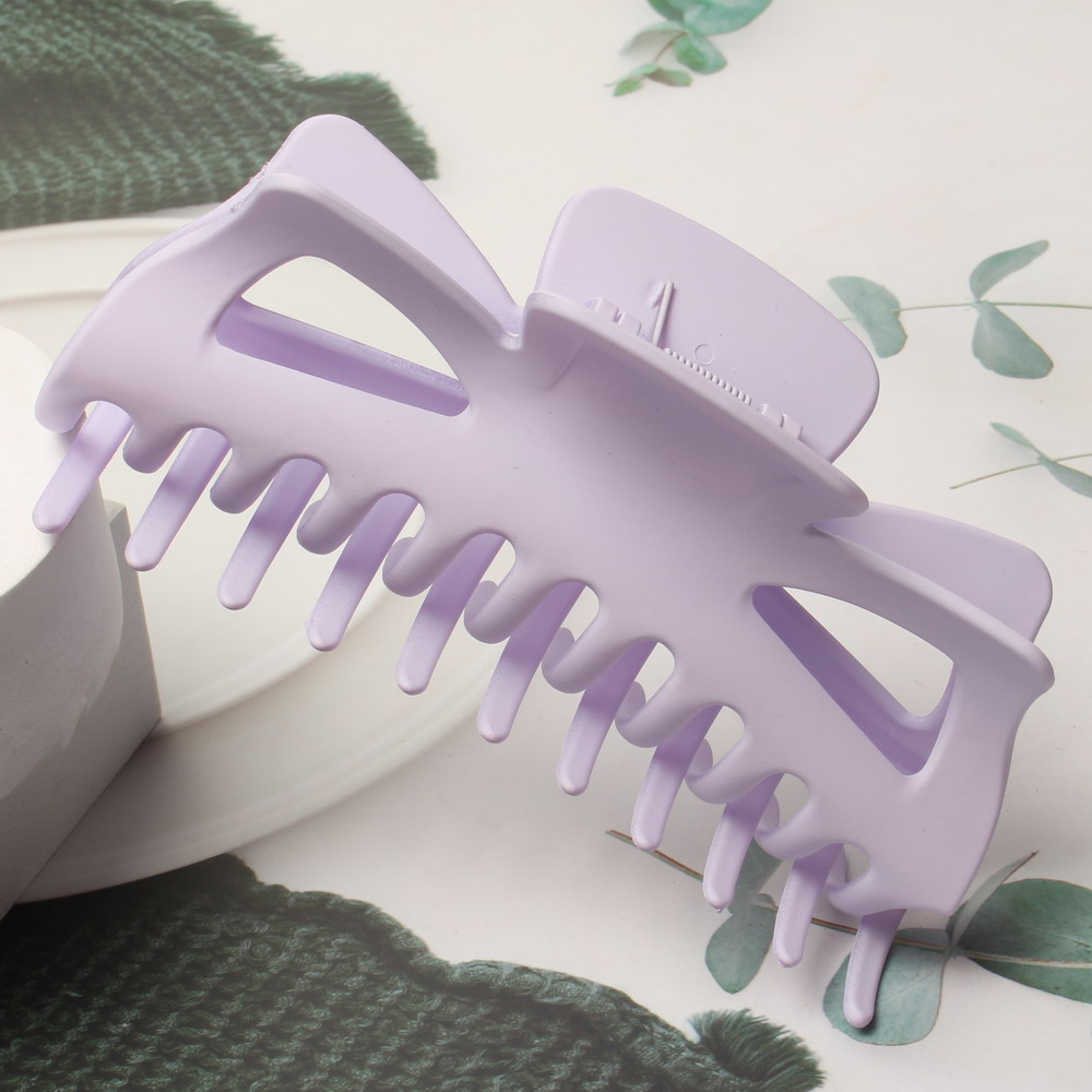 5.5inch Big Hair Claw Clip Large Plastic Hairpin Tortoiseshell Hair Clamps Crab Clips for Women Girls Hair Accessories: Lavender