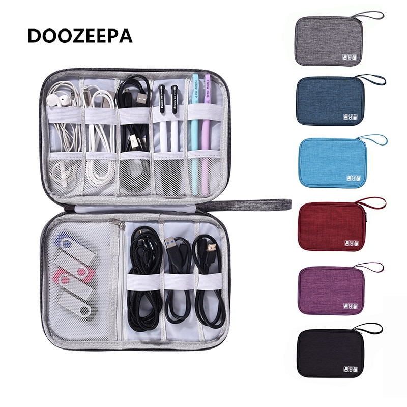 DOOZEEPA Portable Digital Travel Bag Electronic Organizer Cable USB Charger Wires Organizer Travel Accessories Gadget Device Bag