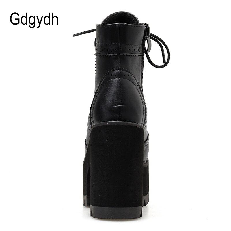 Gdgydh veterschoenen met plateauhak voor dames punklaarzen dameslaarzen met blokhak lente herfst