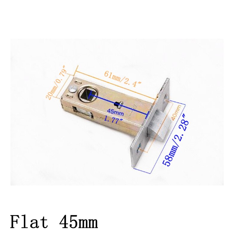 1PC 30mm or 45mm Flat Tongue Lock Tubular Latch Internal Door Bolt Facility Sprung Catch For Bathroom Toilet JCX1061: Flat 45mm
