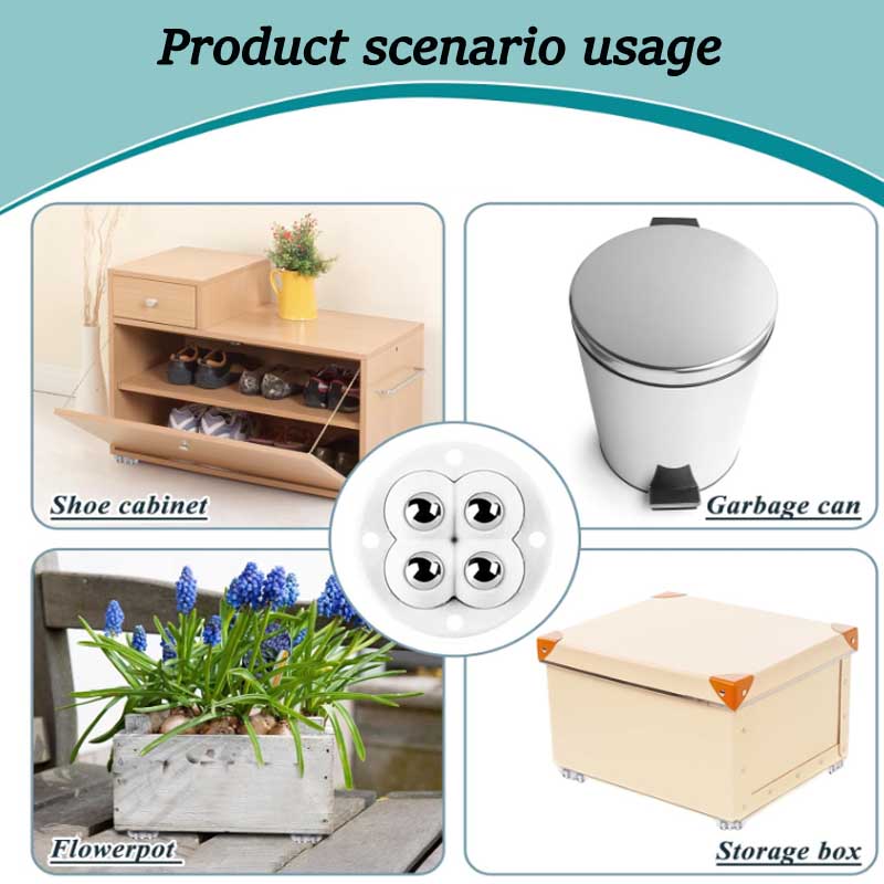 8pcs~4pcs Self-Adhesive Rollers For Furniture Universal Pulley Rotating Wheels Swivel Caster Wheel Roller for Box Skate Cabinet