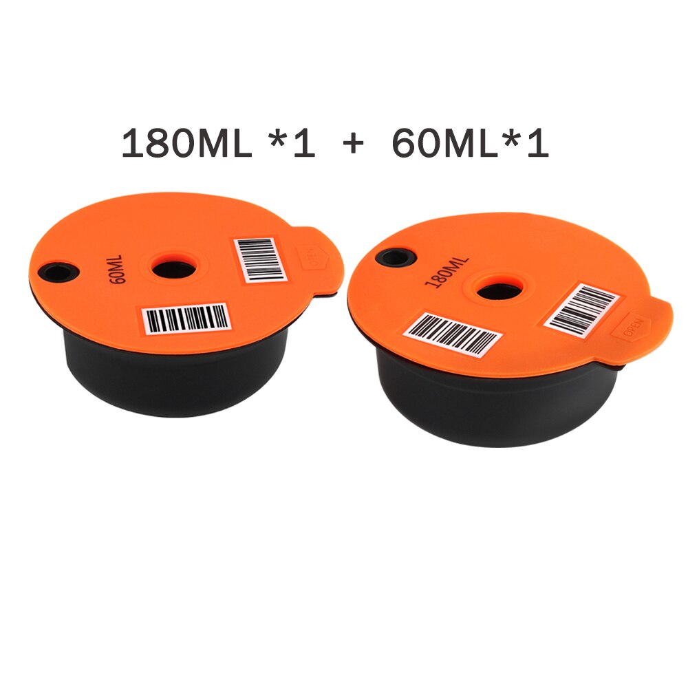 Produce Refillable Coffee Capsules Eco-Friendly Compatible With Bosch-1 Machine Tassimo-0 Coffee Pod Crema Maker: 1PC 60ML  1PC 180ML
