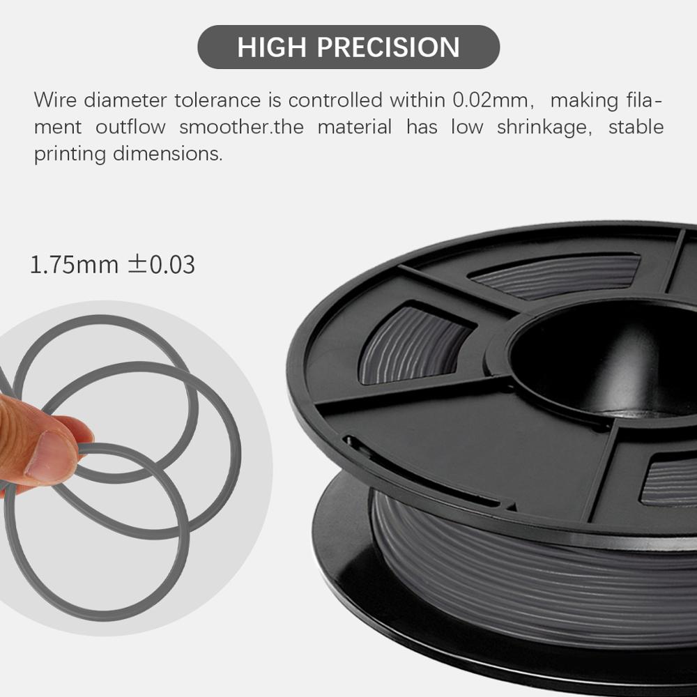 TPU 3D Printing Filament Black Flexible 1.75mm 0.5kg Filament Roll Plastic Filaments for 3D Printer Colorful Printing Material