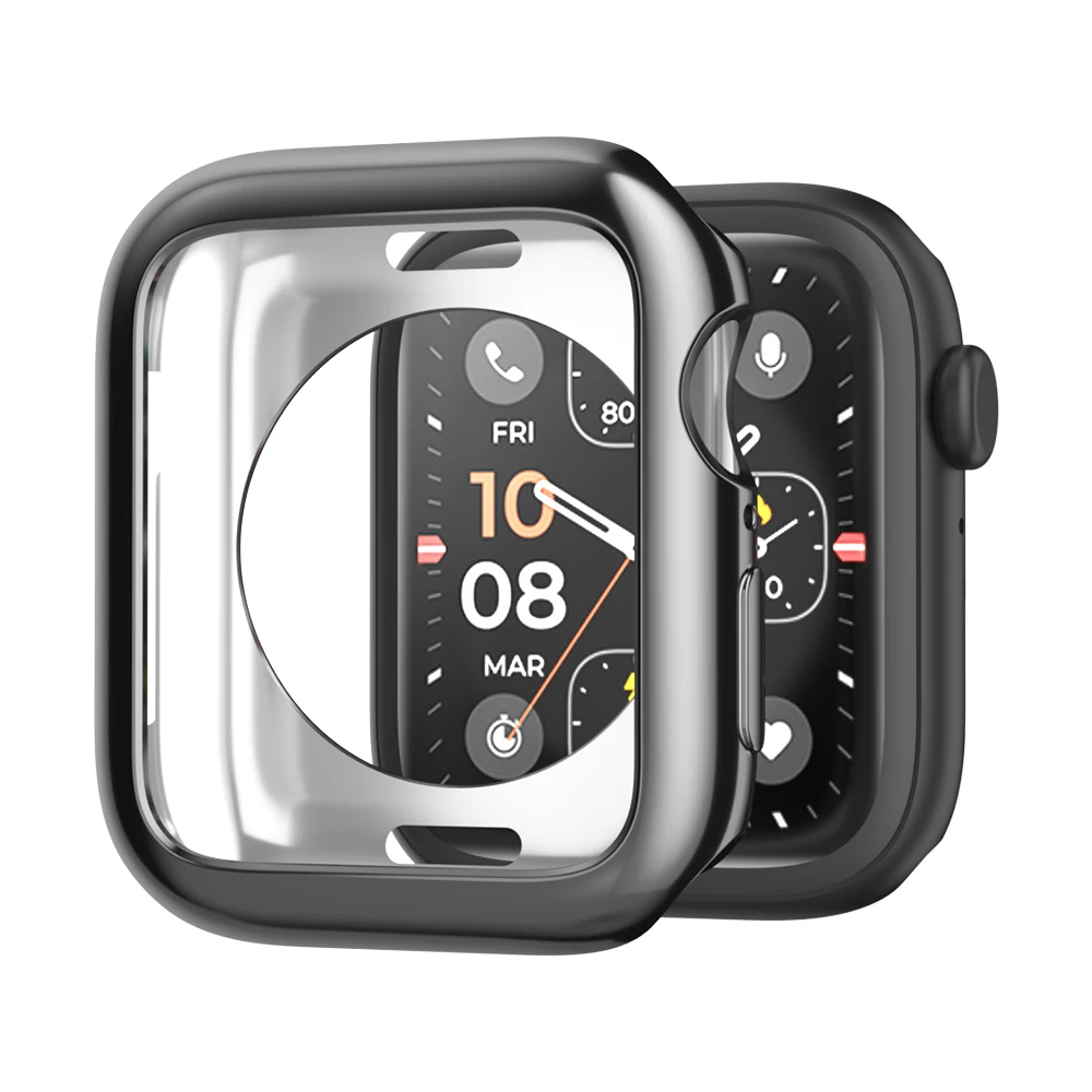 Funda para Apple Watch 44MM 40MM 45MM 41MM 49MM 38 42MM funda protectora de pantalla de TPU transparente suave hueca iWatch 9 8 7 6 SE 5 Ultra 1 2: GOLD / 2 - 3,9 pulgadas