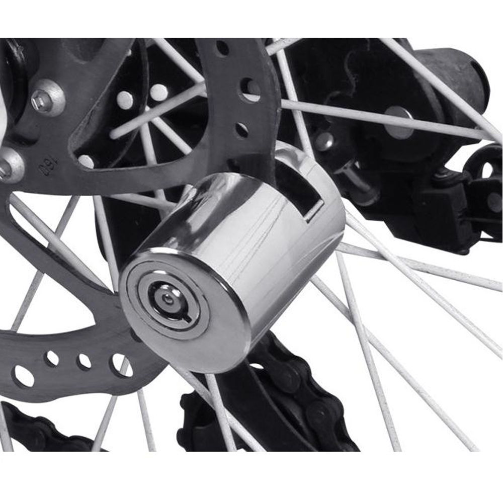 Tyverisikring skivebremselås rustfrit stål motorcykel sikkerhedsbremselåsesystem vandtæt cykel elektriske mountainbike-låse