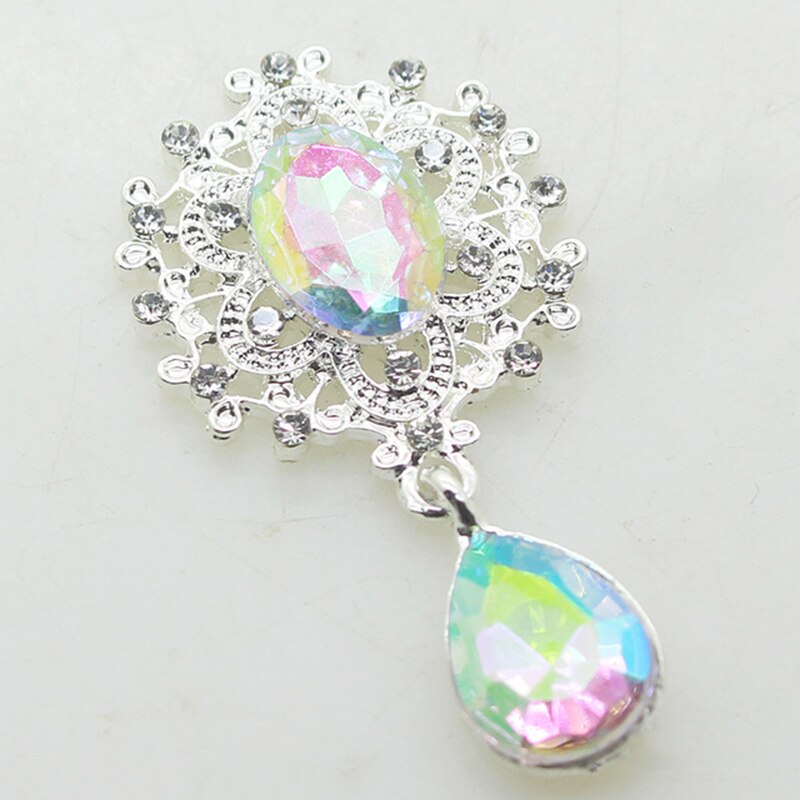 45*25mm Acrylic Rhinestone Brooch 10pcs/Set of Crystal Jewelry Gorgeous Wedding Decoration: 20