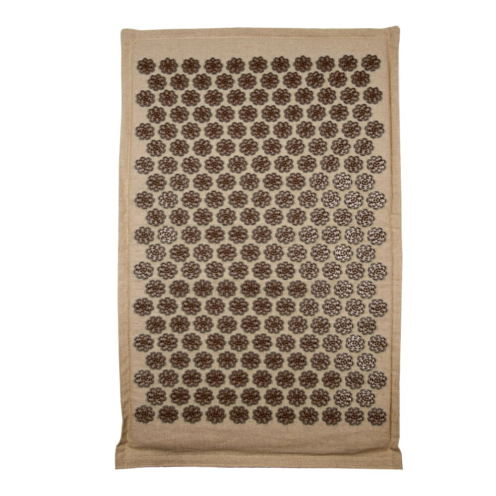 Lotus Acupressuur Mat Coconut Fiber Back Body Massage Mat Met Kussen Ontspanning Stress Relief Massager Kussen Yoga Mat Shiatsu: Coffee Mat